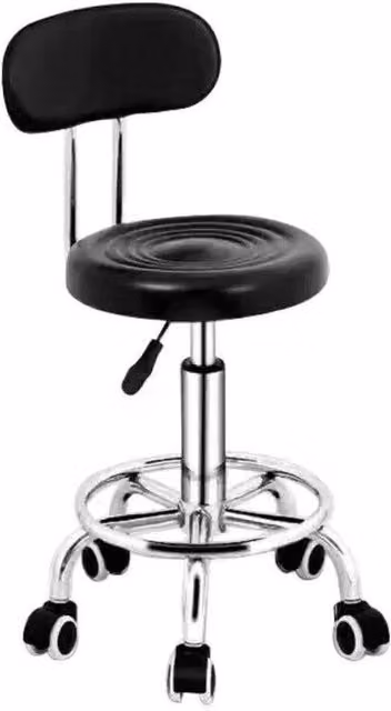 Kelvenix Adjustable Swivel Beauty Spa Salon Stool in Black