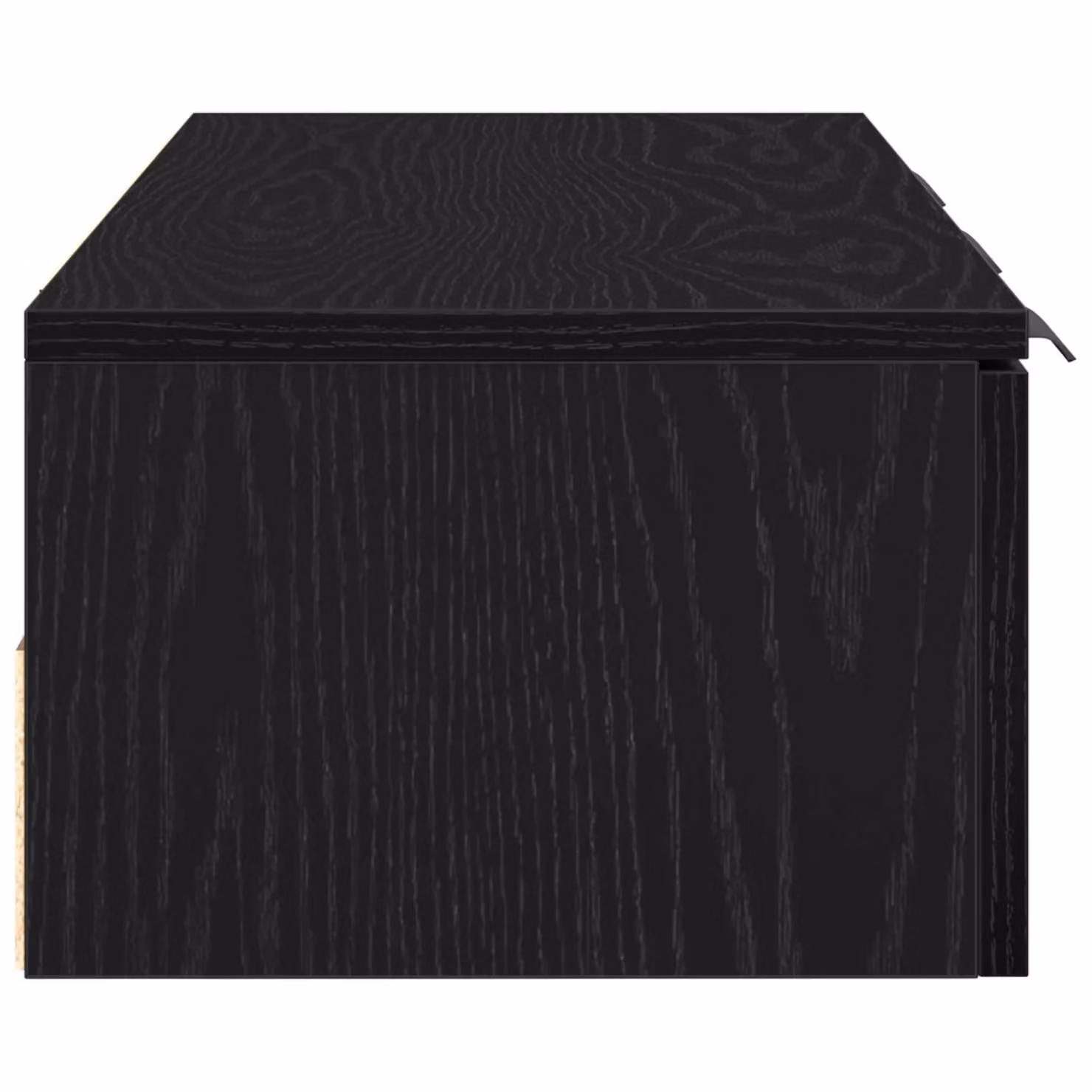 Berkfield Home Black Oak Wall Cabinet in Matt Black MDF, W/D/H: 102 x 30 x 20 cm – 3