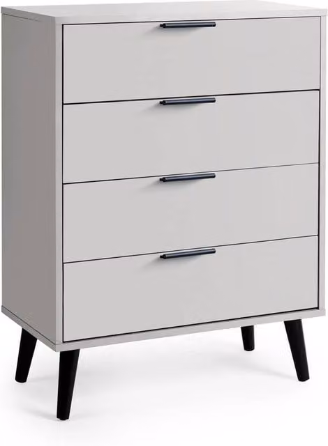 Cheshire Premium Arden 4 Drawer Wide Chest in Silk Grey