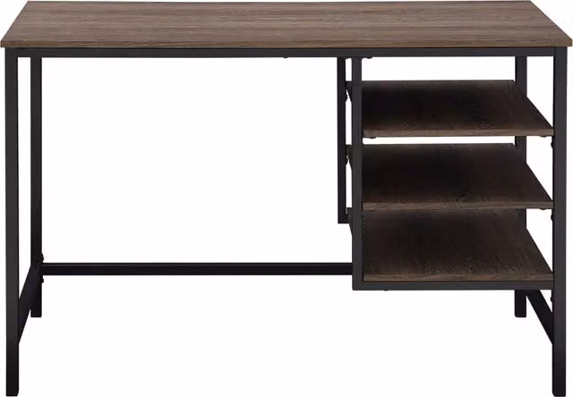 Sunjoy Studio Space Computer Desk in Brown and Black, W/D/H: 119.4 x 56.0 x 76.4 cm
