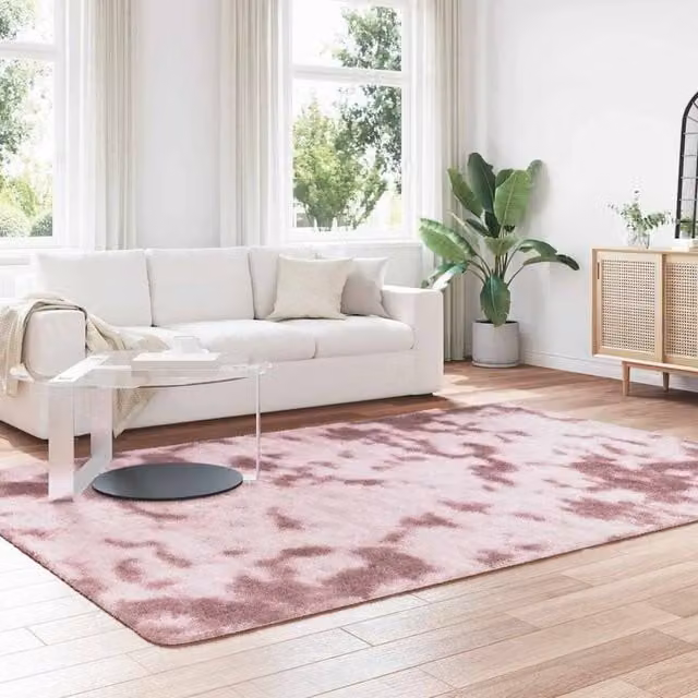 Berkfield Home NAVARRA Shaggy High Pile Rug, Pink, W: 200 cm, D: 290 cm
