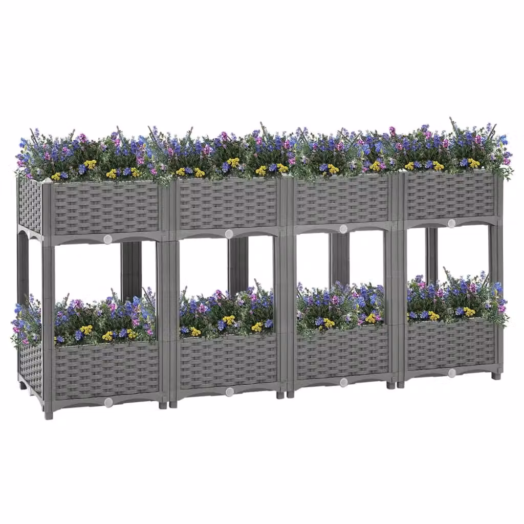 Berkfield Home Grey Polypropylene Raised Bed W/D/H: 160 x 40 x 71 cm – 2
