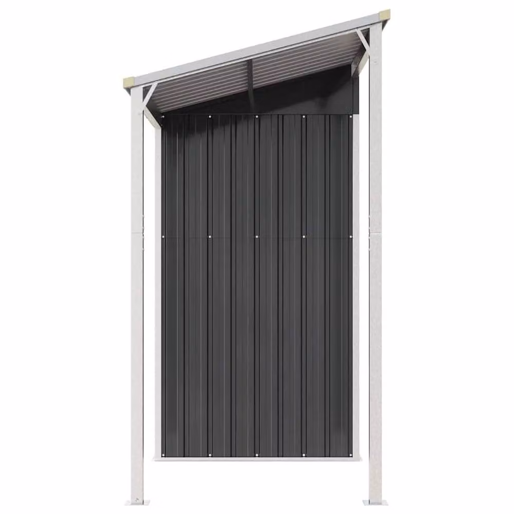 Berkfield Home Garden Shed with Extended Roof in Anthracite, W/D/H: 277 x 110.5 x 181 cm – 4
