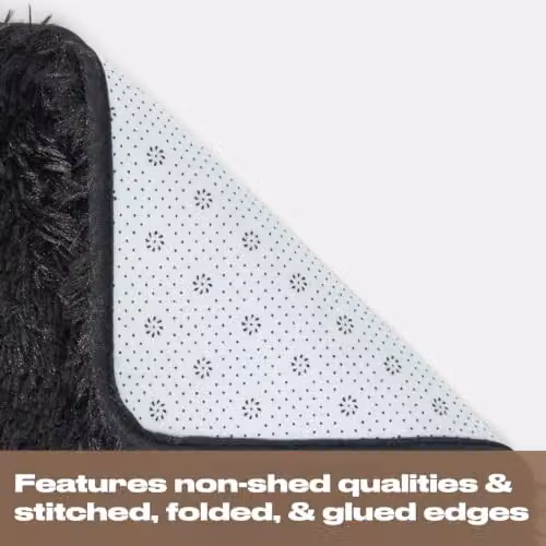 Sienna Black Modern Shaggy Runner Rug, Non-Slip and Easy Care, W: 60 cm, L: 150 cm – 6