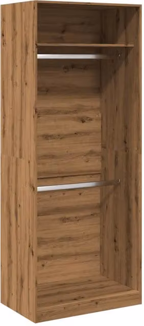 Berkfield Home Artisan Oak Wardrobe in Brown, W/D/H: 80 x 50 x 200 cm – 1