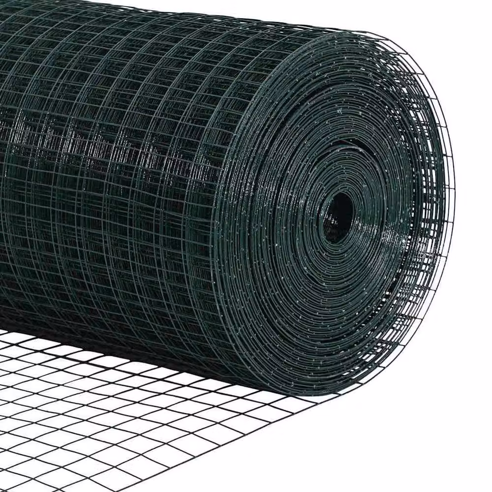 Berkfield Home Green Metal Fence Set of 2, W: 10 m, H: 1 m – 7