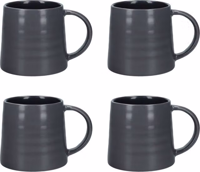 Mikasa Serenity 4-Piece Ceramic Mug Set in Grey – 1