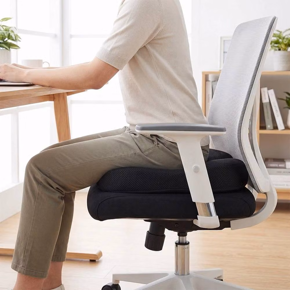 Havendro Black Memory Foam Ergonomic Donut Ring Seat Cushion with Removable Washable Cooling Cover – 3