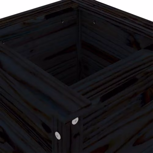 vidaXL Black Wooden Garden Planter Tub W/D/H: 40 x 40 x 78 cm – 4