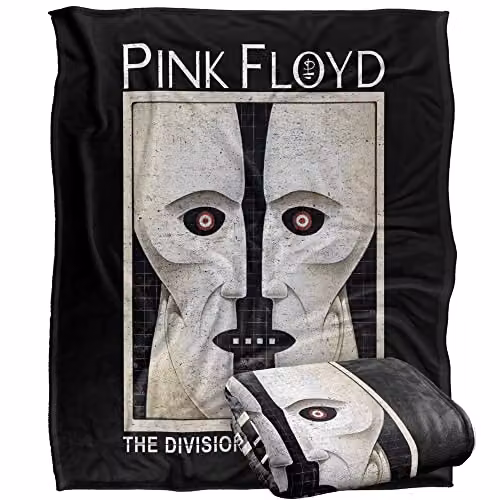 LOGOVISION Pink Floyd The Division Bell Super Soft Microfibre Fleece Throw Blanket, White, W/D/H: 152 x 127 cm