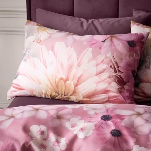 Catherine Lansfield RHS x Rosemoor Floral So Soft Single Duvet Cover and Pillowcase Set, Pink, W/D/H: 135 x 200 cm, Pillowcase: 50 x 75 cm – 2