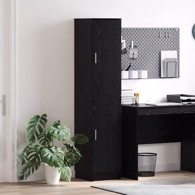 Berkfield Home Modern Buffet Cabinet in Black Oak Engineered Wood