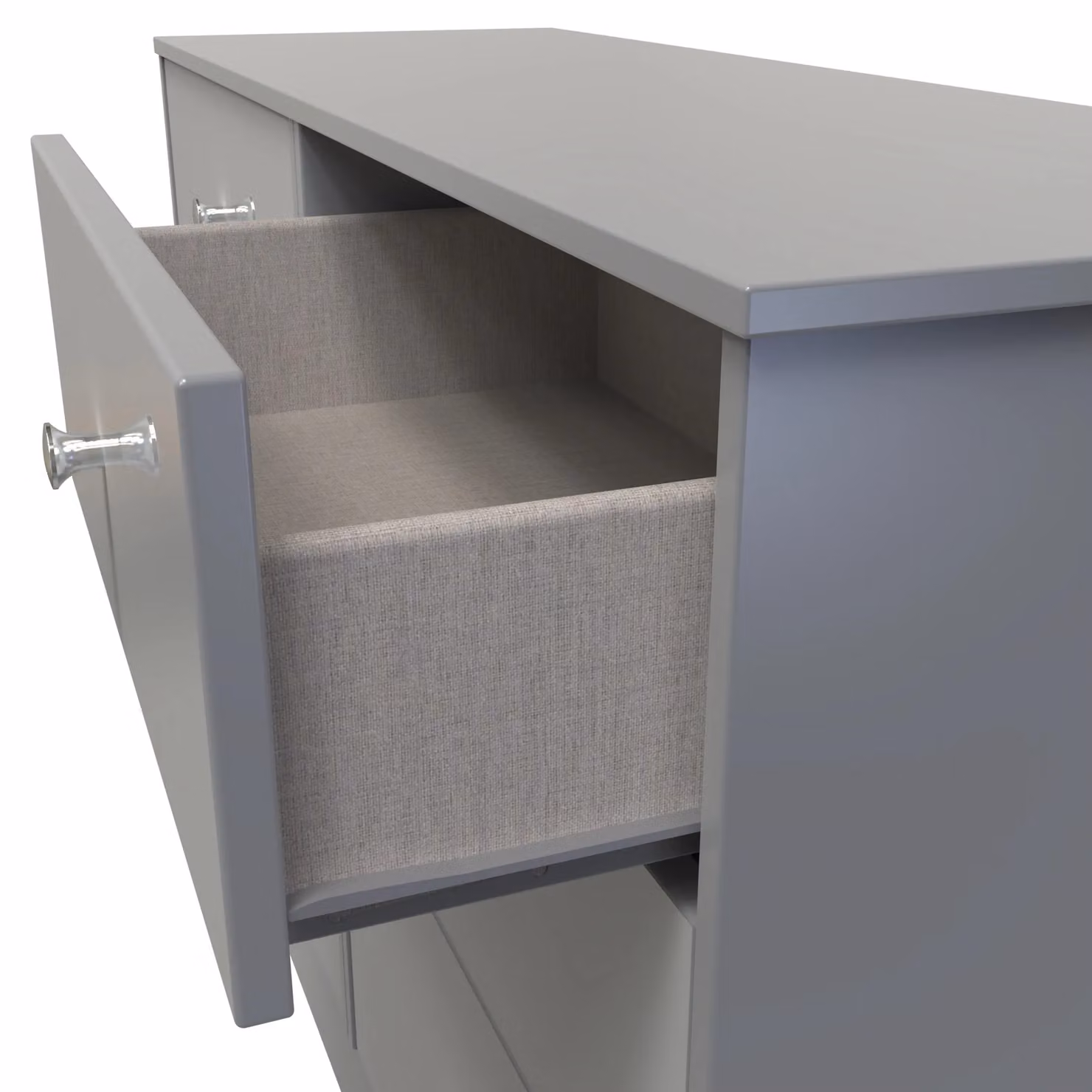 Ready Assembled 2 U Taunton 6 Drawer Wide Chest in Matt Dark Grey – 2