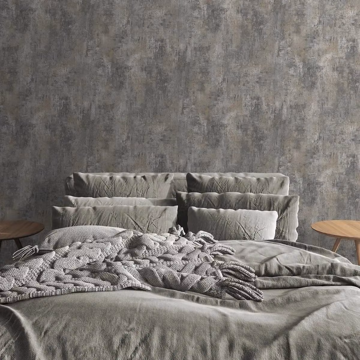 Muriva Cove Abstract Textured Wallpaper in Charcoal Grey and Anthracite – 2