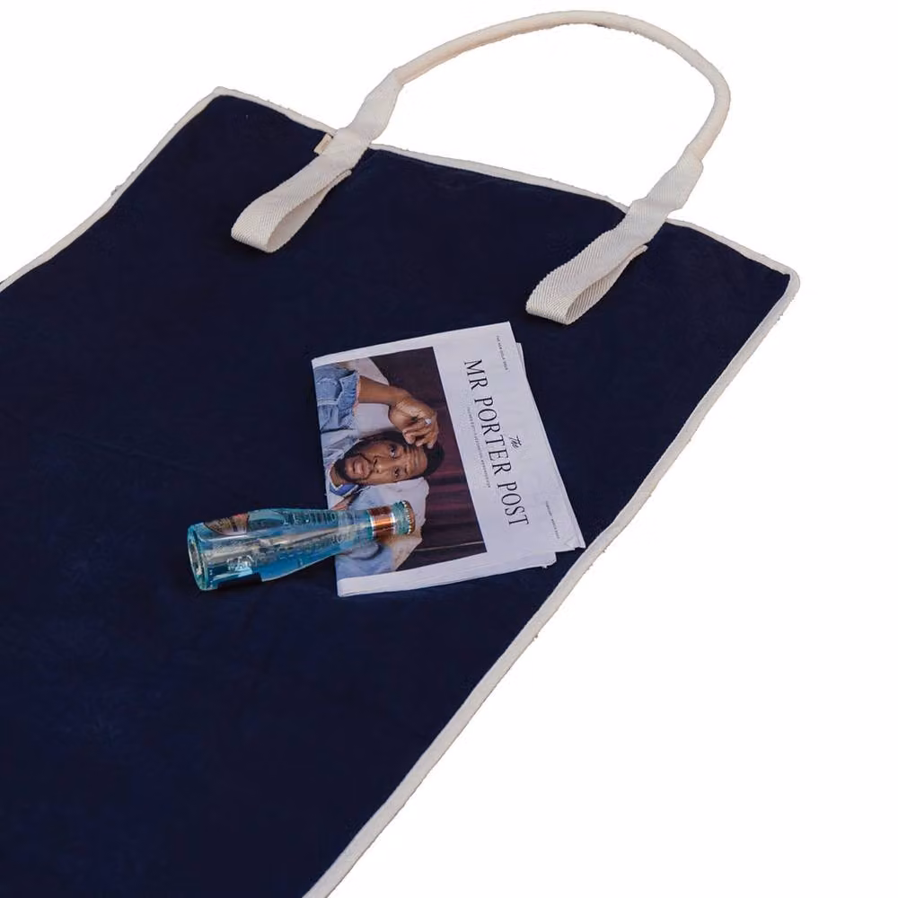 Vinga Volonne Aware Padded Canvas Beach Mat in Blue with Carry Handle – 3