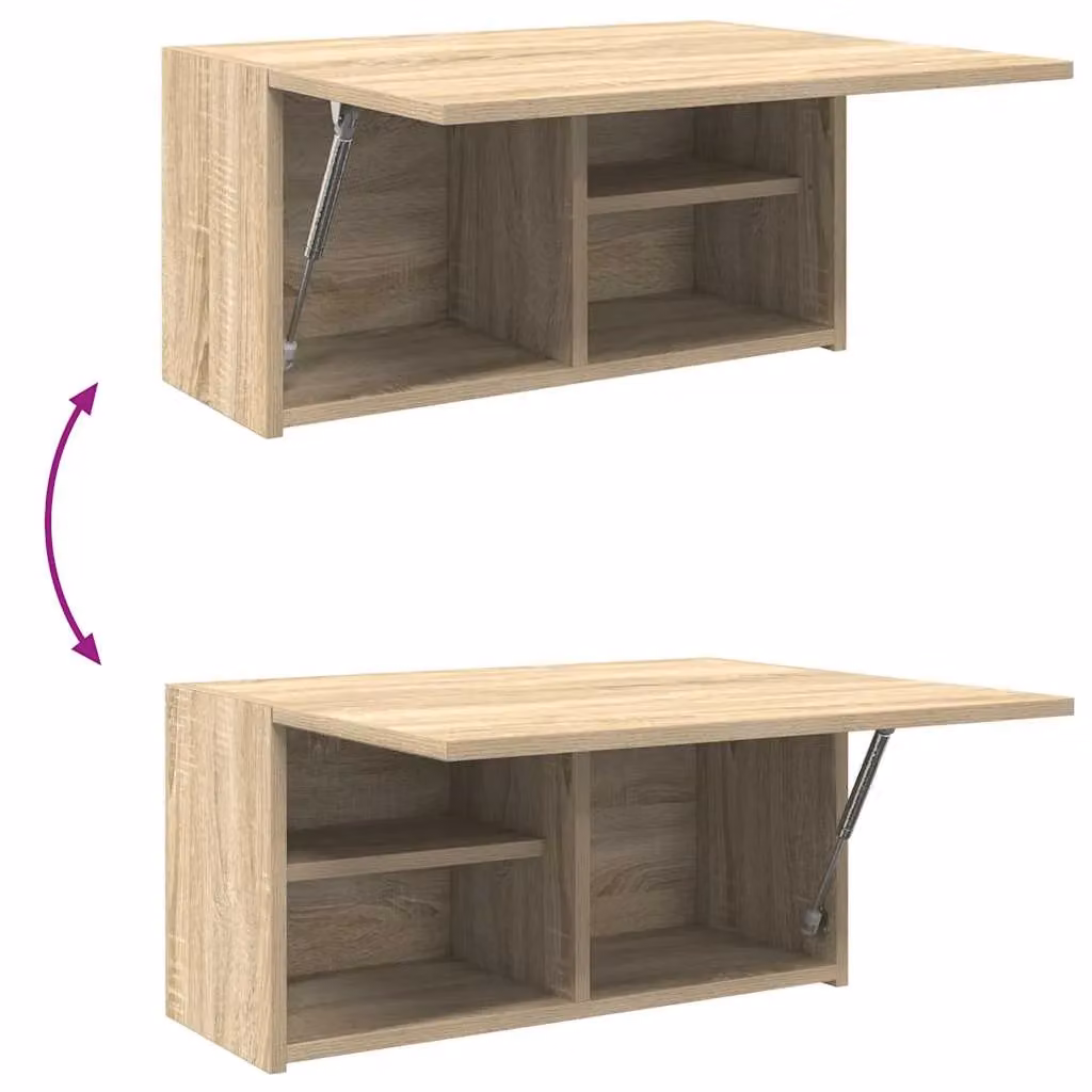 Berkfield Home Sonoma Oak Bathroom Wall Cabinet, Brown, W: 60 cm, D: 25 cm, H: 30 cm – 3