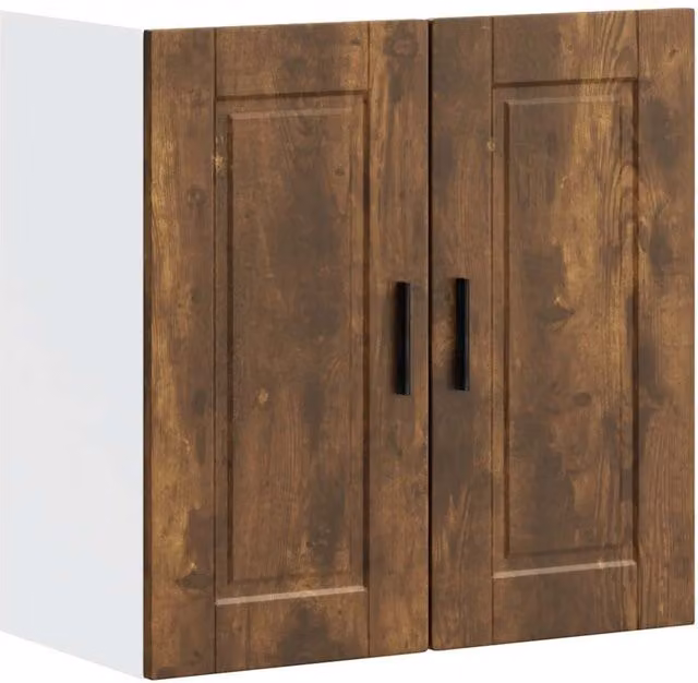 Berkfield Home Porto Smoked Oak Wall Cabinet in Brown – 1