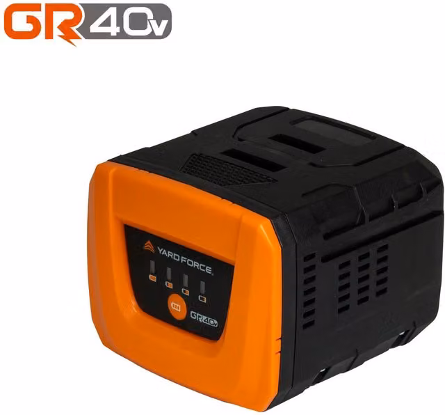 Yard Force 40V 2.5Ah Rechargeable Lithium-Ion Battery for Cordless Garden Tools, Black and Orange – 2