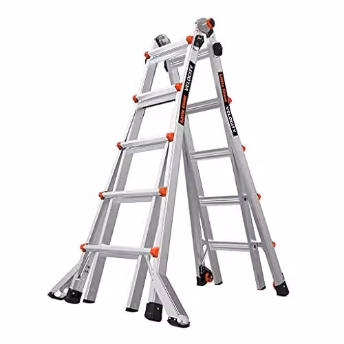 Little Giant Velocity Series 2 Multi-purpose Aluminium Ladder, Silver, 5 Treads