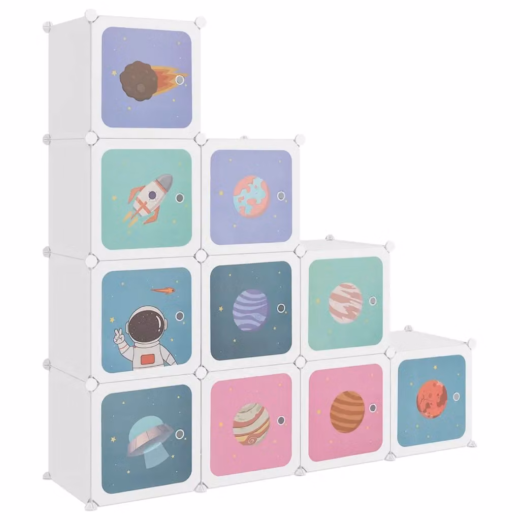 Berkfield Home White 10-Cube Storage Cabinet for Kids – 2
