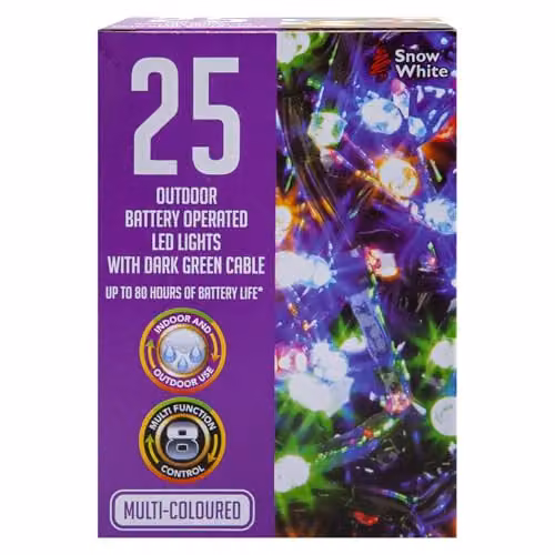VFM e-Store Multicolour Christmas String Lights with 25 Bulbs – 4