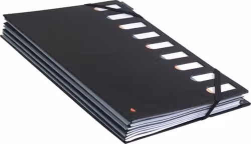 Exacompta Exactive Harmonika Expanding Spine Multipart File, Black, A4, 9 Tabbed Sections, PP Cover – 1