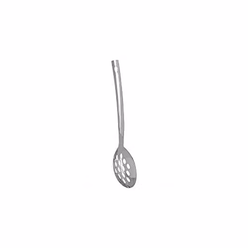 Orsina Stainless Steel Slotted Spoon with Copper Finish and Silver Handle, H 34 cm x W 4 cm x D 8 cm