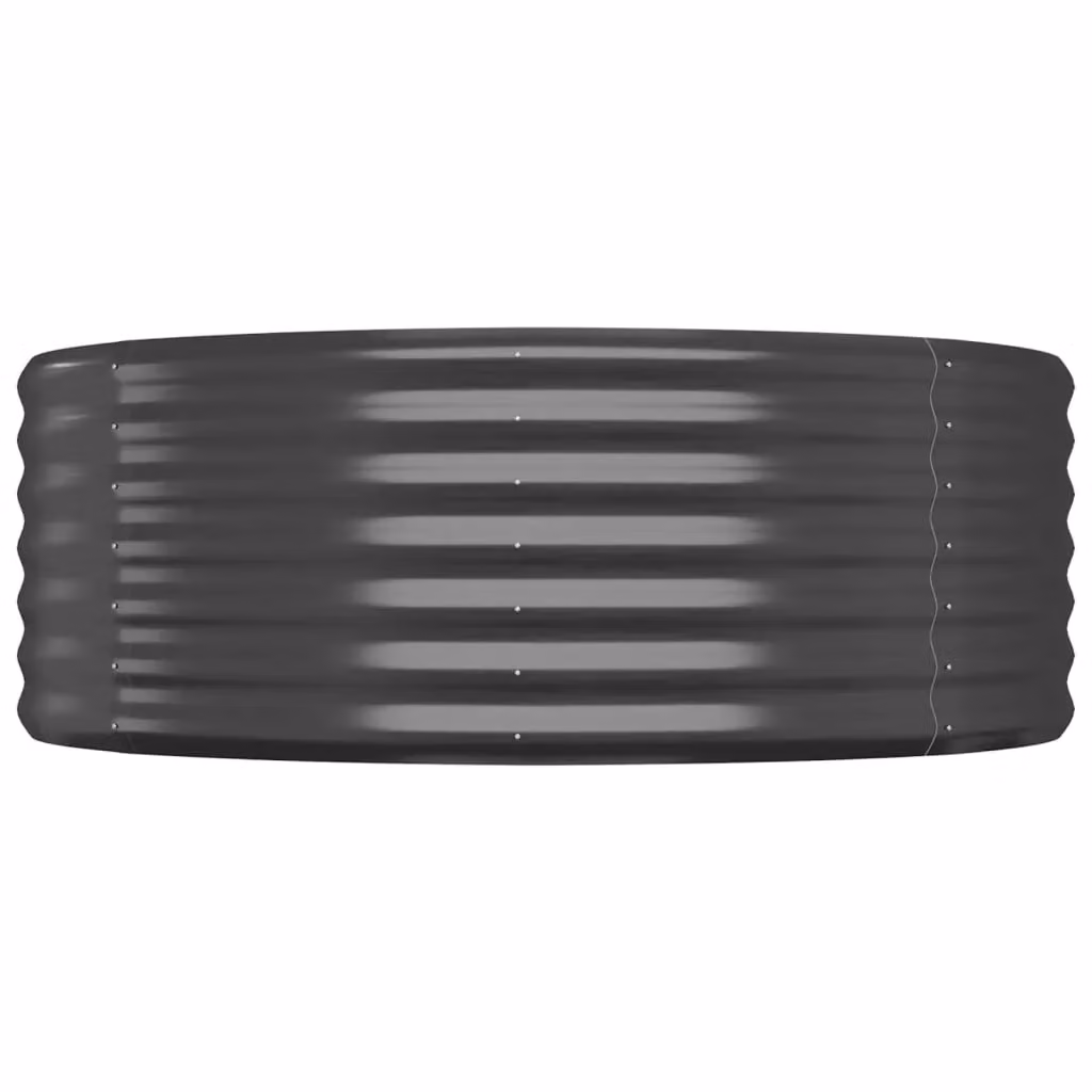 Berkfield Home Garden Powder-coated Steel Raised Bed in Anthracite Black, W/D/H: 507 x 100 x 36 cm – 3