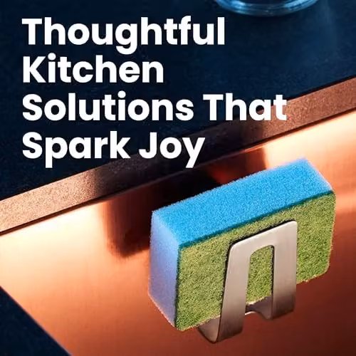 Happysinks Magnetic Sponge Holder Kit in Stainless Steel, Silver or Sand – 2
