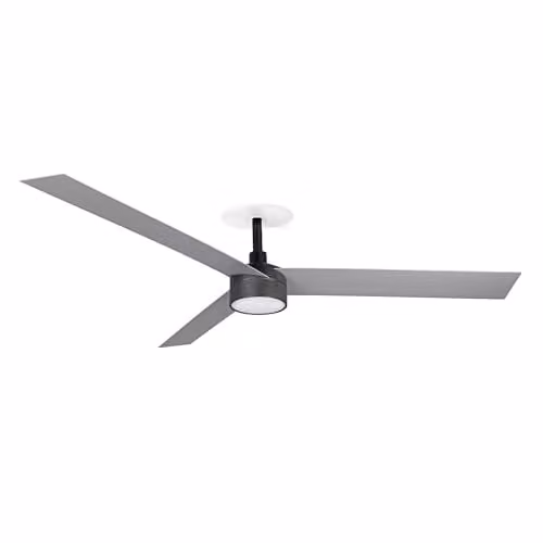 Netlighting Cruiser Recessed LED Ceiling Fan with Aluminium Blades, Black, 160 cm