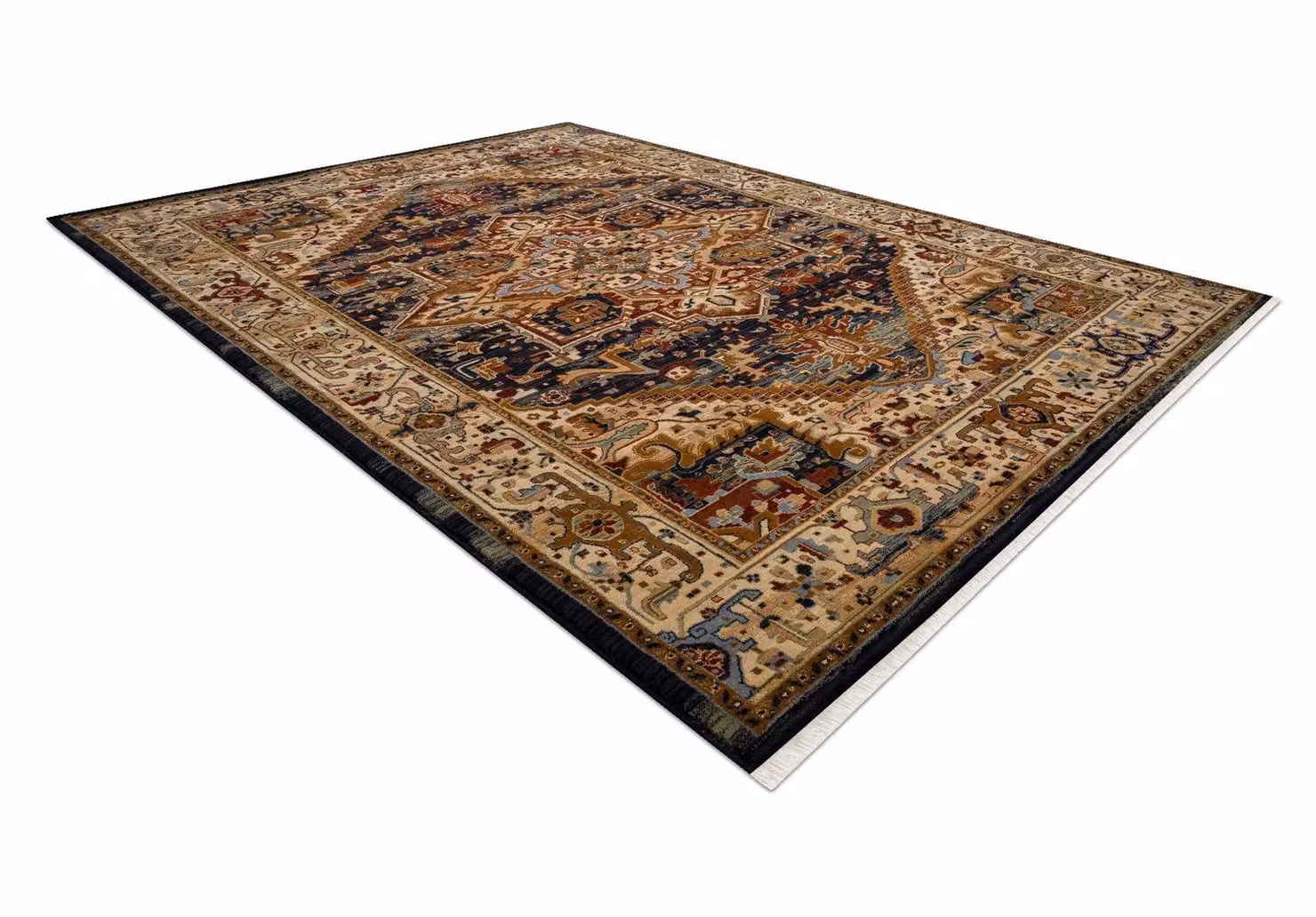 RugsX Wool Keshan Oriental Rug in Beige and Multicolour, W: 80 cm, L: 145 cm – 2