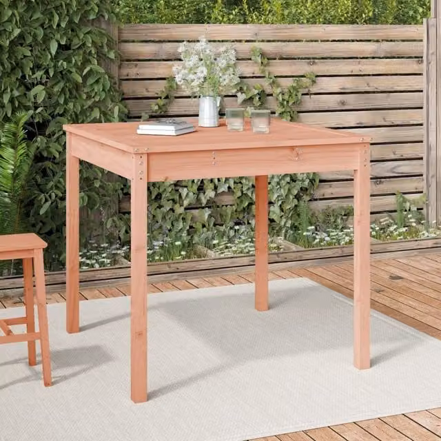 Berkfield Home Garden Table in Brown Solid Douglas Wood, W/D/H: 82.5 x 82.5 x 76 cm – 1