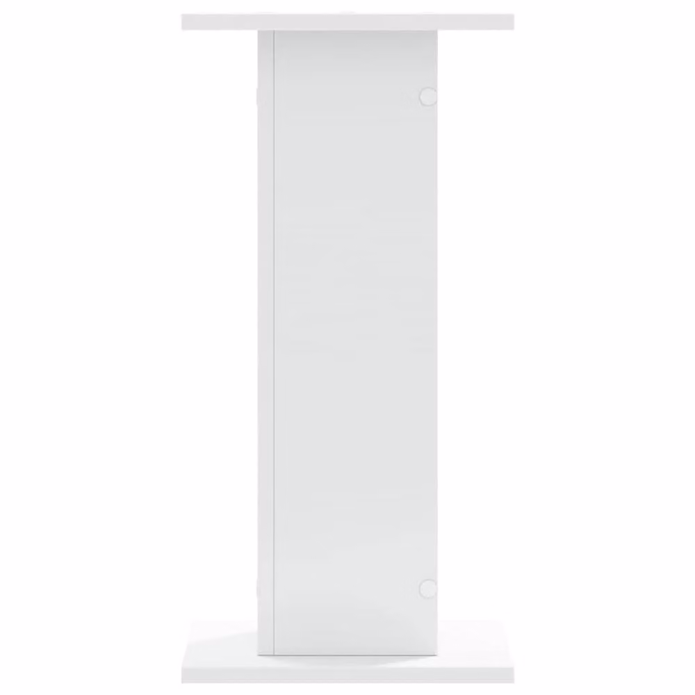 Berkfield Home Set of 2 White Plant Stands, Engineered Wood, W/D/H: 30 x 30 x 60 cm