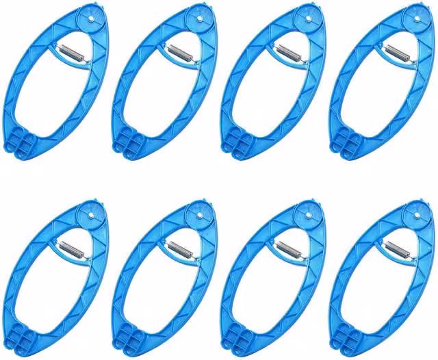 Simpa Plastic Jumbo Multicoloured Laundry Pegs, Set of 8 Blue Clips