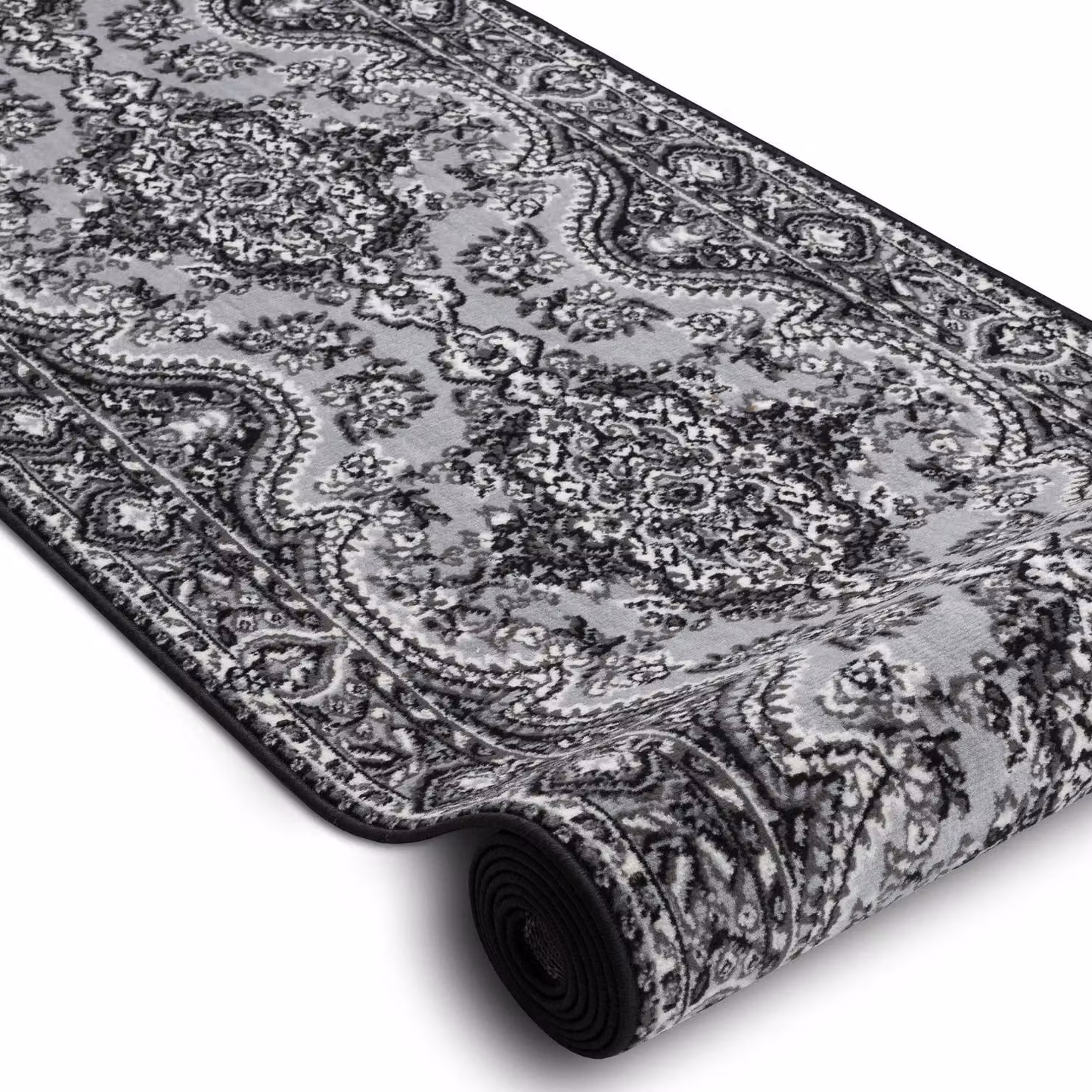 RugsX Bcf Morad Grey Oriental Runner, W: 90 cm, L: 330 cm – 2