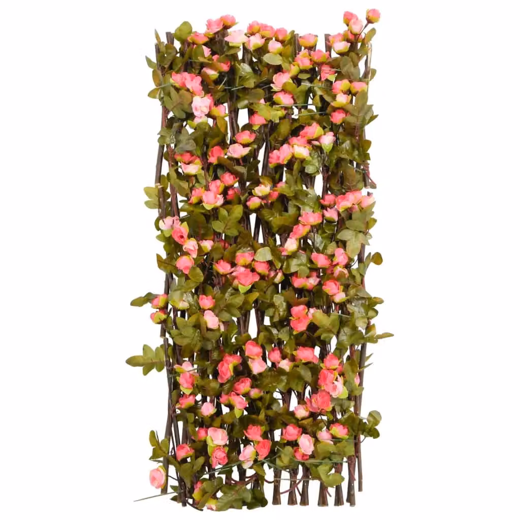 Berkfield Home Artificial Ivy Trellis Expandable Dark Pink, W: 60 cm, H: 180 cm – 2