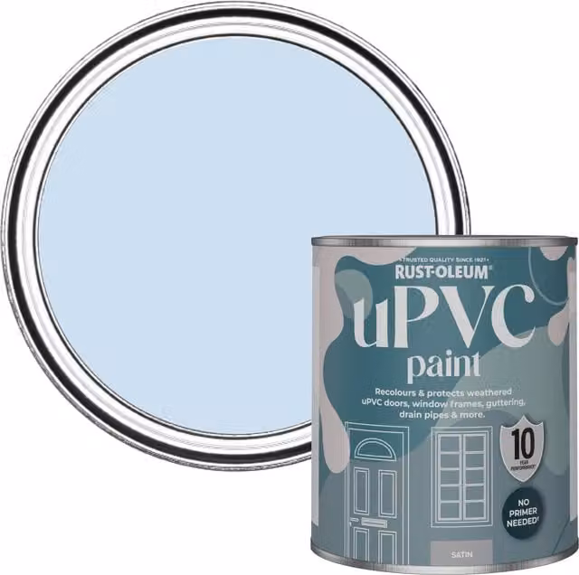 Rust-Oleum Satin Finish UPVC Paint in Blue, 0.75 l