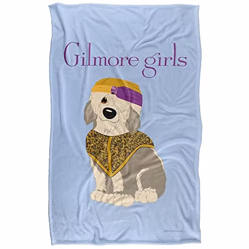 Warner Bros. Gilmore Girls Dog Logo Silky Touch Super Soft Fleece Throw Blanket, Blue, W/D/H: 91 x 147 cm – 1