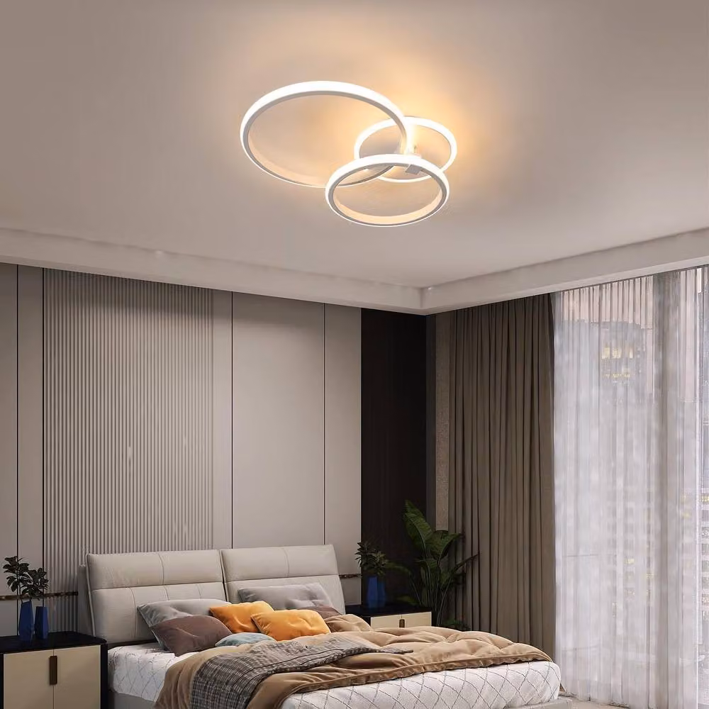 Goeco Modern Round LED Ceiling Light, 42 W, Warm White 3000K, White – 2