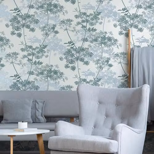 Graham & Brown Superfresco Botanical Floral Wallpaper in Petrol Blue – 2