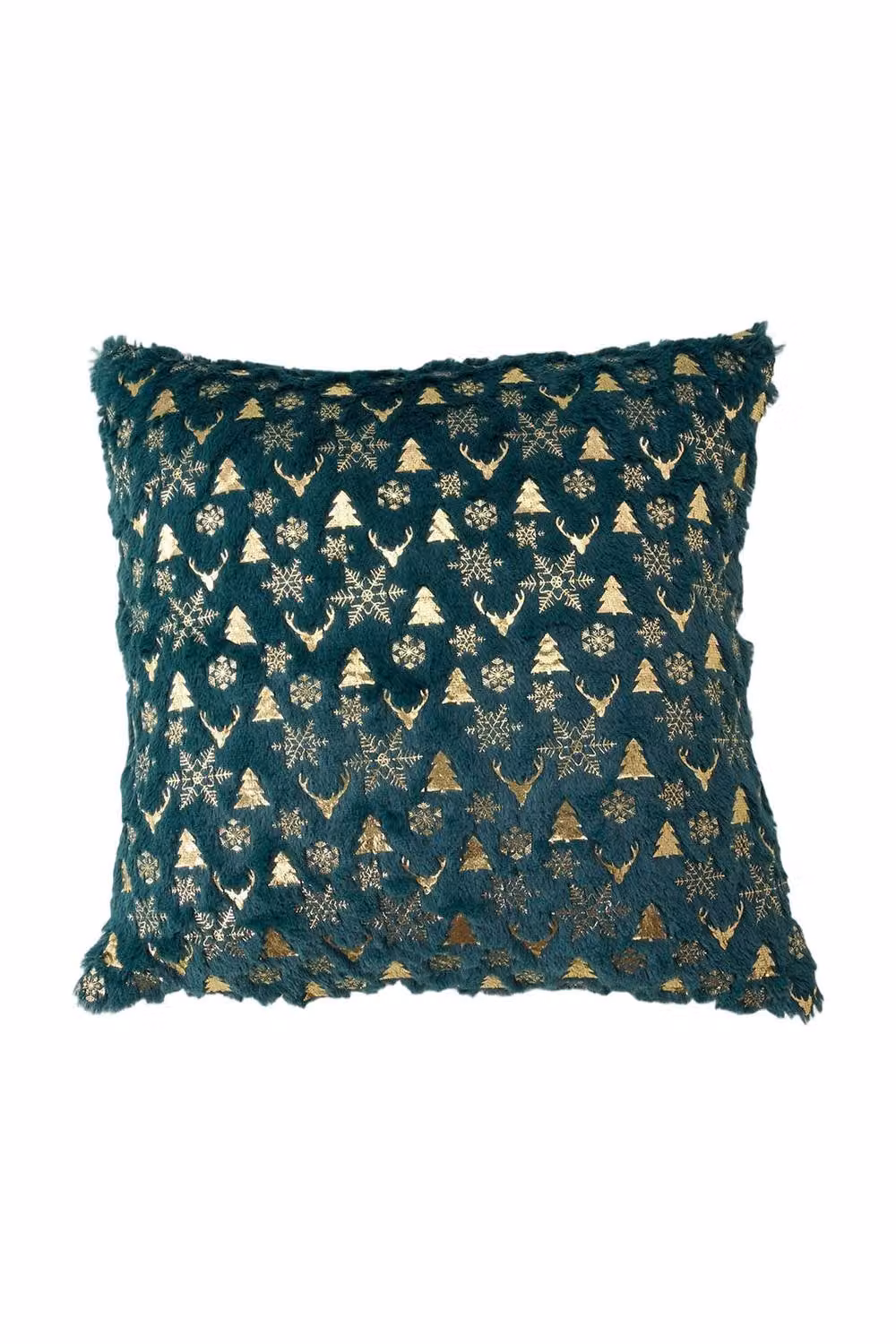 Living and Home Christmas Themed Plush Square Throw Pillows, Multicolour and Green, W/D/H: 45 x 45 x 45 cm – 6