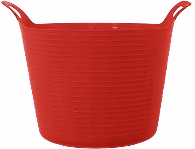 Simpa Red Durable Plastic Multipurpose Flexi Tub 42L