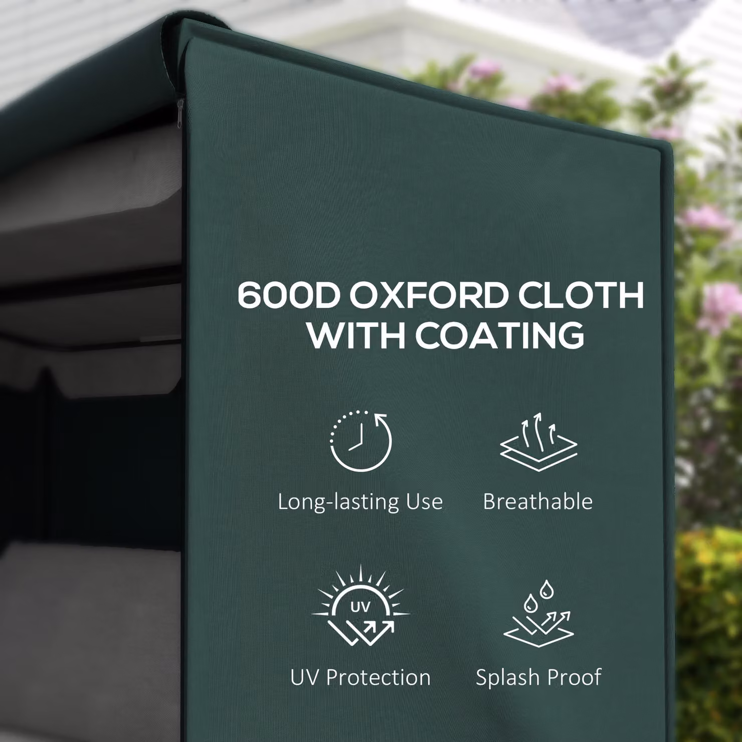 Outsunny Waterproof Green Swing Chair Cover in Durable Polyester – 4