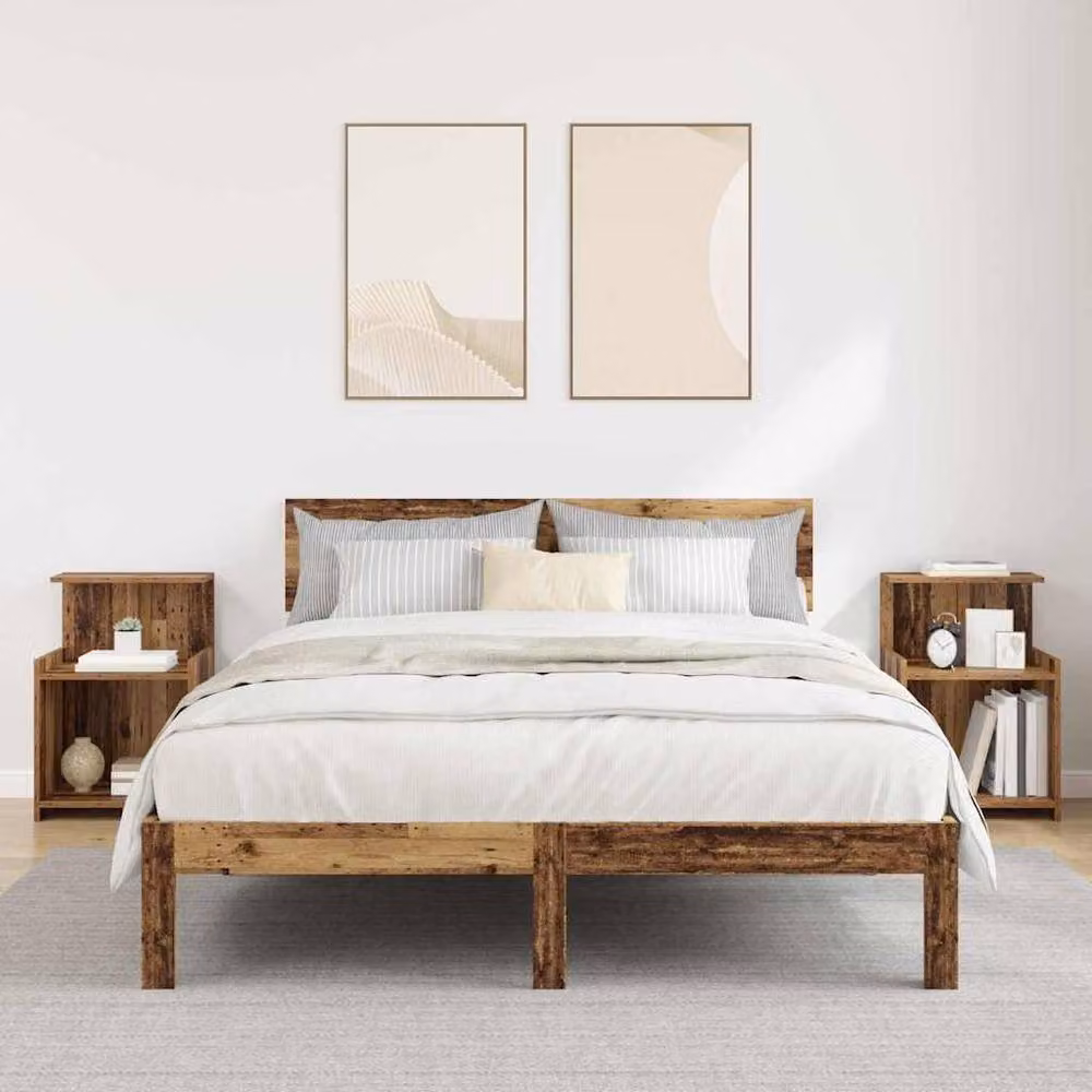 Berkfield Home Modern Bedside Tables, 2 Pack, Brown, W: 40 cm, D: 35 cm, H: 60 cm – 2