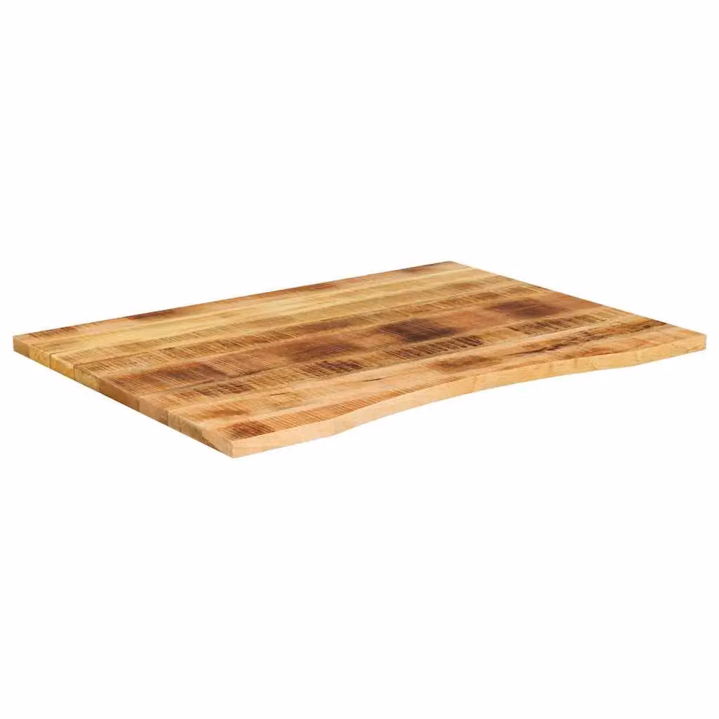 Berkfield Home Curved Solid Mango Wood Desk Top in Brown, W: 110 cm, D: 80 cm, H: 2.5 cm – 2