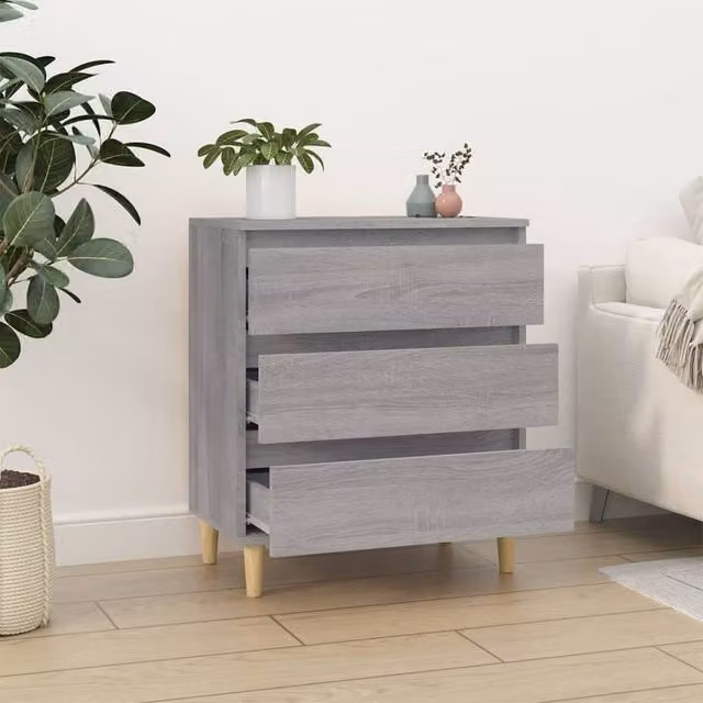 Berkfield Home Grey Sonoma Sideboard in Engineered Wood W/D/H: 60 x 35 x 70 cm