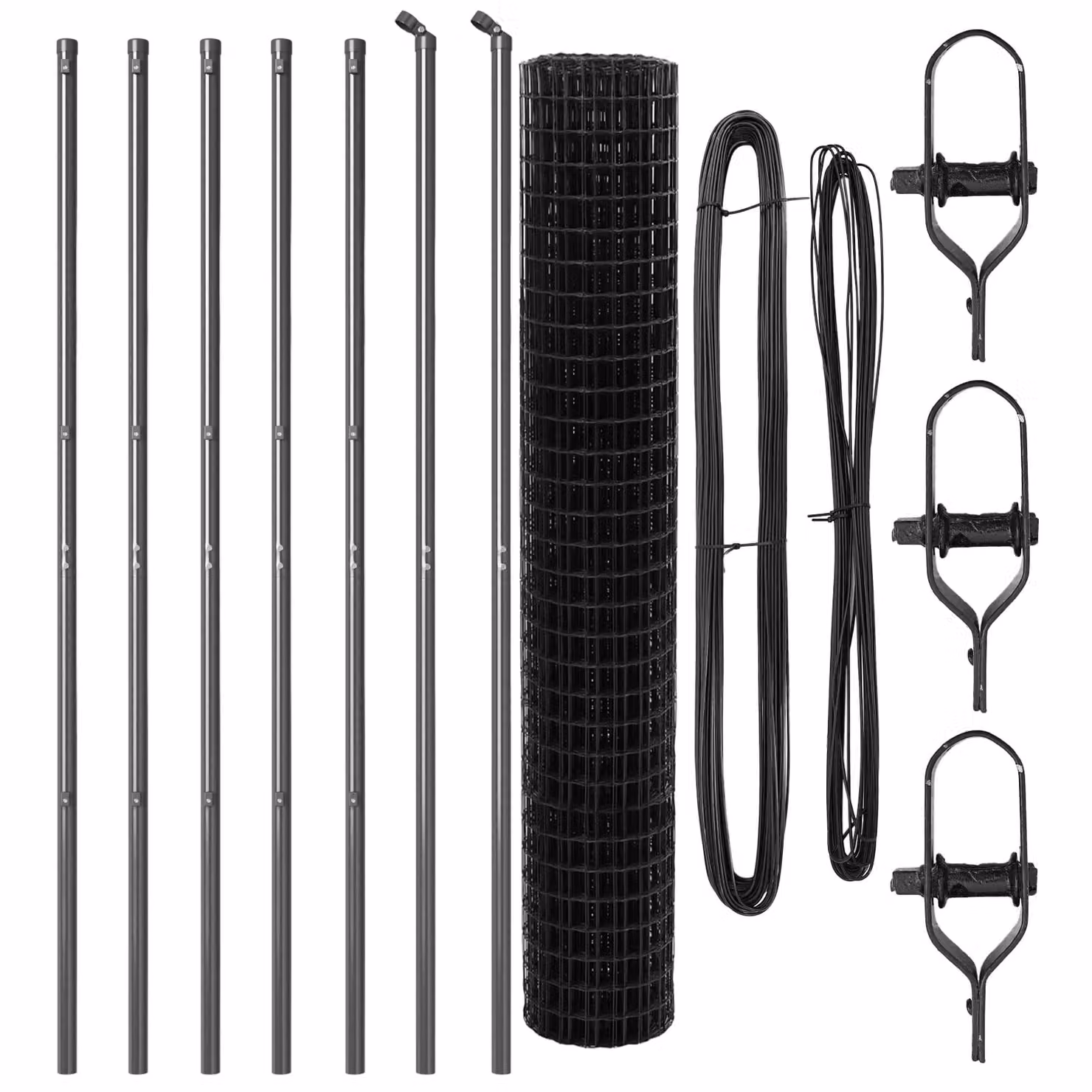 Berkfield Home Euro Fence with 7 Posts, Galvanised Steel, Grey and Silver, 1.6 x 10 m – 3