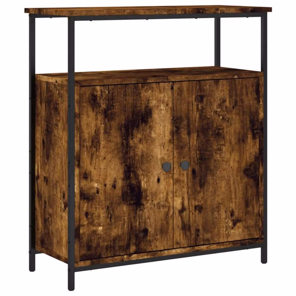 Berkfield Home Smoked Oak Sideboard in Brown, W/D/H: 70 x 30 x 80 cm – 3