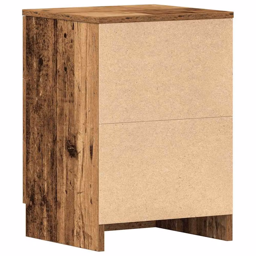 Berkfield Home Classic Bedside Cabinets, 2 Piece Set in Old Wood, W/D/H: 38 x 35 x 55 cm – 6