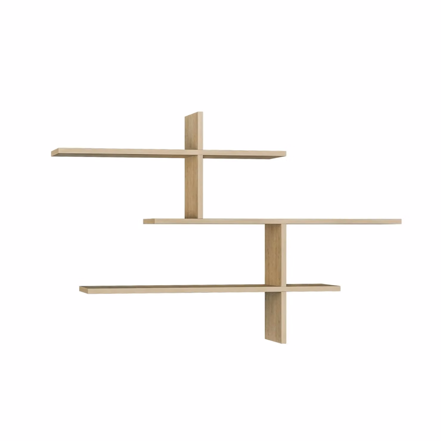 Decortie Leo Modern Wall Mounted Floating Shelf in Sand, Width: 123 cm – 2